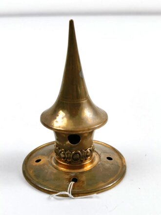 Spitze für eine Pickelhaube, Messing, nicht abschraubbar