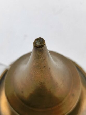 Spitze für eine Pickelhaube, Messing, nicht abschraubbar