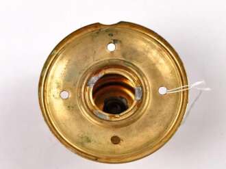 Unterteil einer Spitze für eine Pickelhaube, Messing, abschraubbare Ausführung