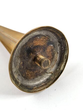 Aufschraubbare Spitze für eine Pickelhaube Hessen , Messing , Durchmesser 54mm, Durchmesser der Gewindestange 8,5mm