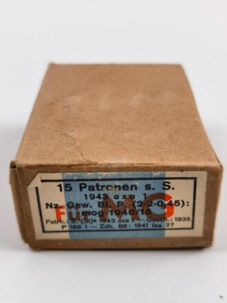 Patronenschachtel Wehrmacht für 15 Patronen " Für MG" datiert 1943