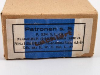 Patronenschachtel Wehrmacht für 15 Patronen "Lackiert" datiert 1940