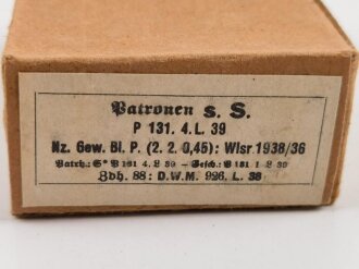 Patronenschachtel Wehrmacht für 15 Patronen s.S. datiert 1939