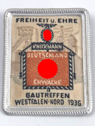 Gewebtes Abzeichen "Gautreffen Westfalen Nord 1936"