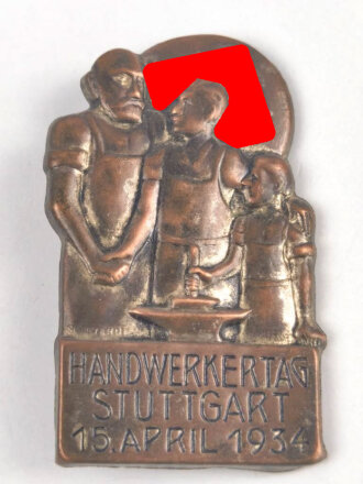 Blechabzeichen "Handwerkertag Stuttgart 1934"