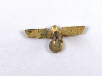 Auflage für eine Bandspange, Dienstauszeichenung Heer oder Marine, goldener Adler, Breite 15mm