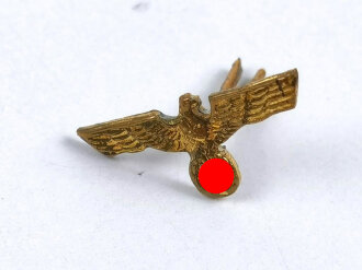 Auflage für eine Bandspange, Dienstauszeichenung Heer oder Marine, goldener Adler, Breite 15mm