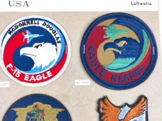 U.S. Air Force, 4 x Ärmelabzeichen, jeweils auf...