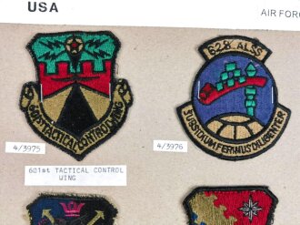 U.S. Air Force, 6 x Ärmelabzeichen, jeweils auf...