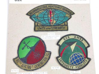 U.S. Air Force, 5 x Ärmelabzeichen, jeweils auf...