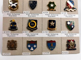 U.S. Army, Unit Crest collection, 20 x Infantry