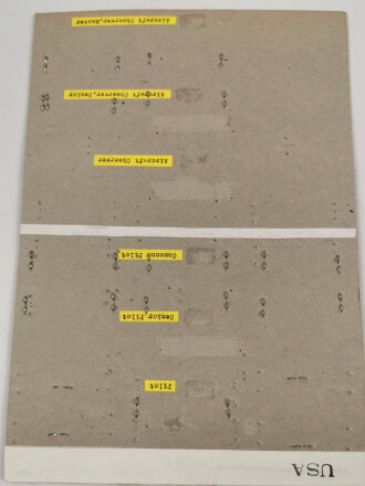 U.S. Army, Sammlung Waffengattungsabzeichen , jeweils auf Karton aufgetackert