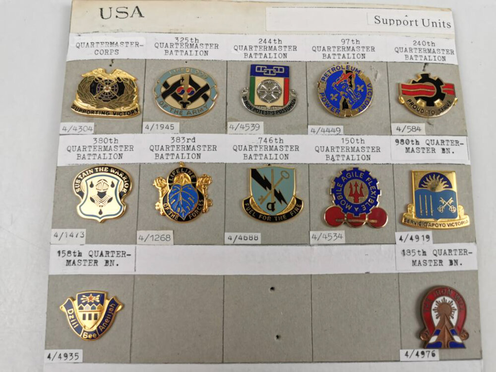 U.S. Army, Unit Crest collection, 12 x 