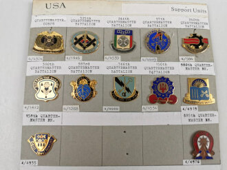 U.S. Army, Unit Crest collection, 12 x "Support...