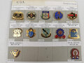 U.S. Army, Unit Crest collection, 12 x "Support Units"