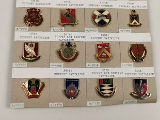 U.S. Army, Unit Crest collection, 20 x "Support Units"