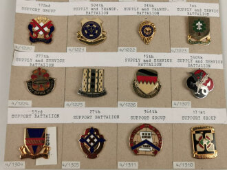 U.S. Army, Unit Crest collection, 20 x "Support Units"