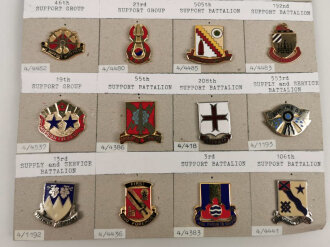 U.S. Army, Unit Crest collection, 20 x "Support Units"