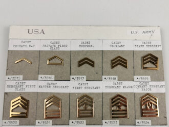 U.S. Army, Sammlung  Rangabzeichen Metall