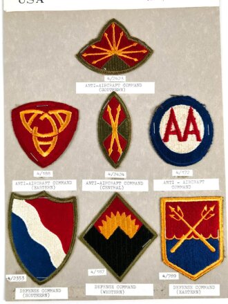 U.S. Army, Sammlung  Ärmelabzeichen  "Commands"