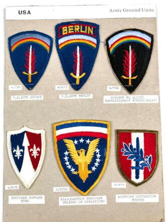 U.S. Army, Sammlung  Ärmelabzeichen