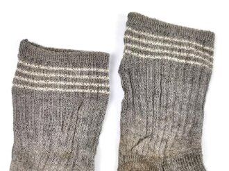 Paar Stricksocken Wehrmacht, getragenes Paar