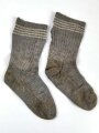 Paar Stricksocken Wehrmacht, getragenes Paar