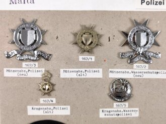 Polizei Malta, Sammlung an Abzeichen,