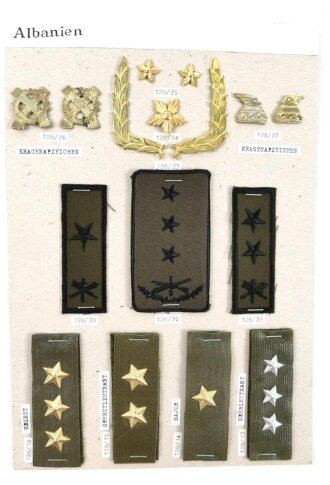 Albanien, Sammlung an Militärabzeichen