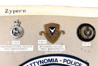 Polizei  Zypern, Sammlung an Abzeichen