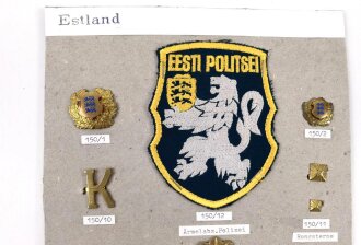 Polizei Estland, Sammlung an Abzeichen