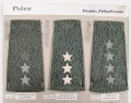 Polen, Sammlung an Militärabzeichen ( Rangabzeichen Felduniform )