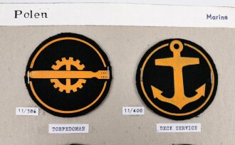 Polen, Sammlung  Ärmelabzeichen ( Marine )