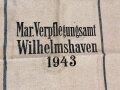 Verpflegungssack des "Marine Verpflegungsamt Wilhelmshafen" Sehr guter Zustand