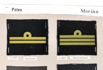 Polen, Sammlung Ärmelabzeichen Marine