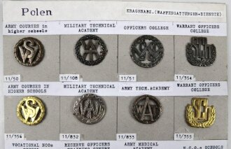 Polen, Sammlung Kragenabzeichen aus Metall