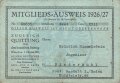 Mitglieds-Ausweis des ADAC 1926/27 eines Ingenieur aus Niederbühl