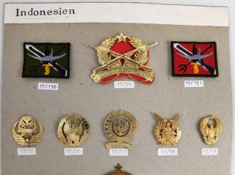 Indonesien, Sammlung Abzeichen Militär