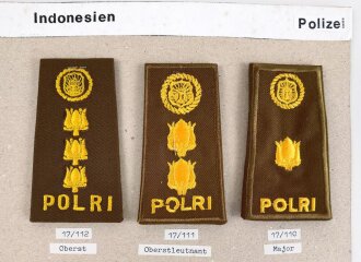 Indonesien, Sammlung Polizei Abzeichen