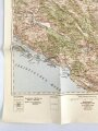 Generalkarte v. Mitteleuropa Balkan "Dubrovnik (Ragusa)" Kroatien, Sonderausgabe 1940, Maße 69 x 49 cm, gebraucht