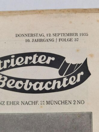 Illustrierter Beobachter, Nr. 37 vom 12. September 1935...