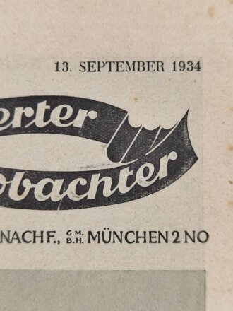 Illustrierter Beobachter vom 13. September 1934...