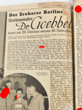 Deutsche Illustrierte, Nr. 43 vom 26. Oktober 1937 "Dr. Goebbels mit seinem ältesten Töchterchen", Einband geklebt