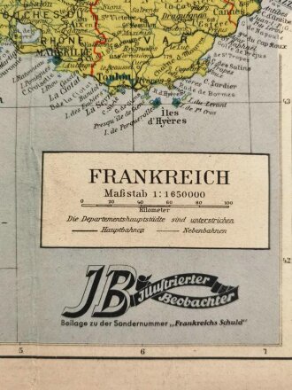 Illustrierter Beobachter Sondernummer, "Frankreichs Schuld", datiert 1940, gebraucht nur die Karte