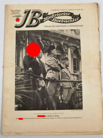 Illustrierter Beobachter, Nr. 26 vom 30. Juni 1934 "Adolf Hitler und Mussolini in Venedig"