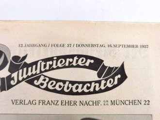 Illustrierter Beobachter, Nr. 37 vom 16. September 1937 "Adolf Hitler beim Reichsparteitag der Arbeit 1937 in Nürnberg"