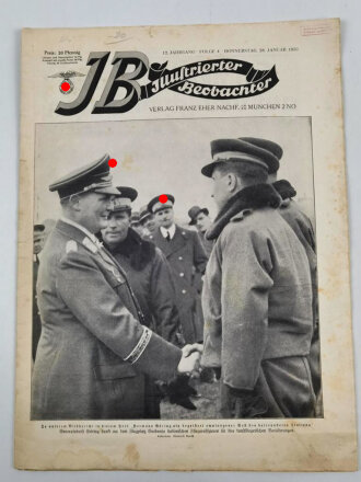 Illustrierter Beobachter, Nr. 4 vom 28. Januar 1937 "Hermann Göring als begeistert empfangener Gast des befreundeten Italiens"