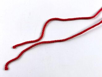 Luftwaffe, Kragenkordel rot für einen frühen Waffenrock. Durchmesser 3,5mm, Länge 67cm. Sie erhalten je ein ( 1 ) Stück