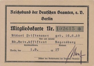 Reichsbund der Deutschen Beamten, e.V. Berlin...