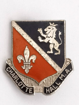 U.S. Army Unit Crest , Motto " Charlotte Hall M.A."